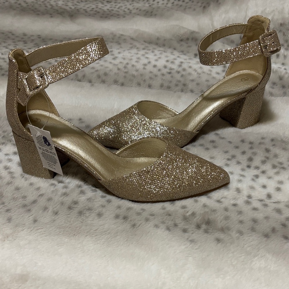 Hosio Glittering Gold Women's Heels